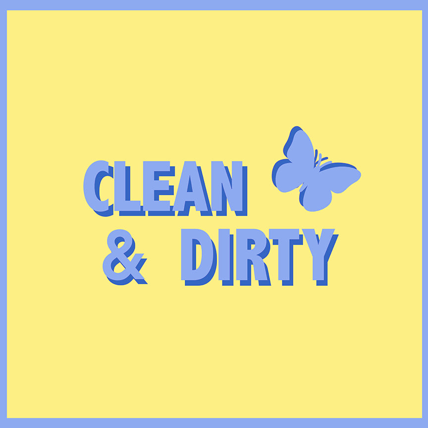 Canasta Clean And Dirty Blue Butter Square Tray