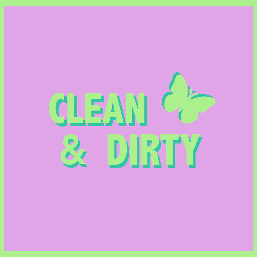 Canasta Clean And Dirty Lime Lilac Square Tray