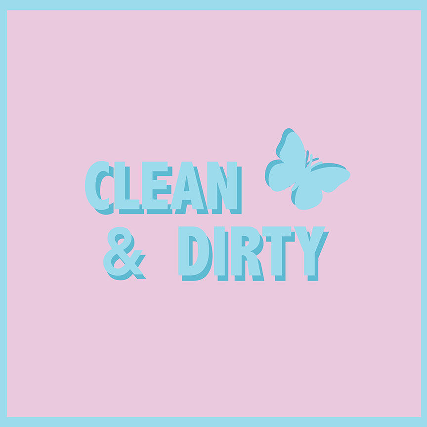 Canasta Clean And Dirty Pale Pink Blue Square Tray