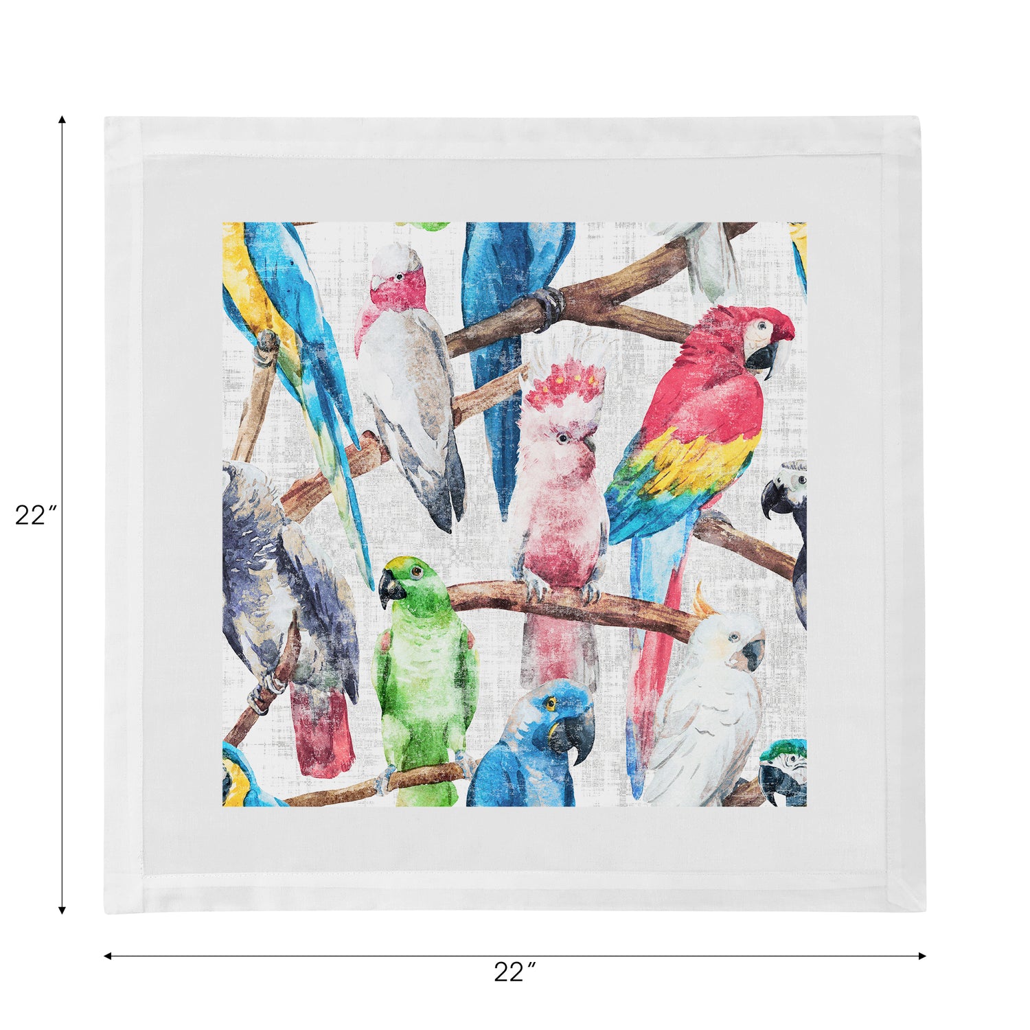 Cockatoo Fantasia Cotton Sateen Dinner Napkins - nicolettemayer.com