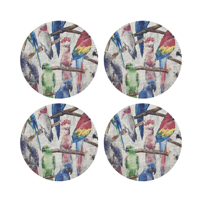 Cockatoo Fantasia 16&quot; Round Pebble Placemat, Set Of 4 - nicolettemayer.com