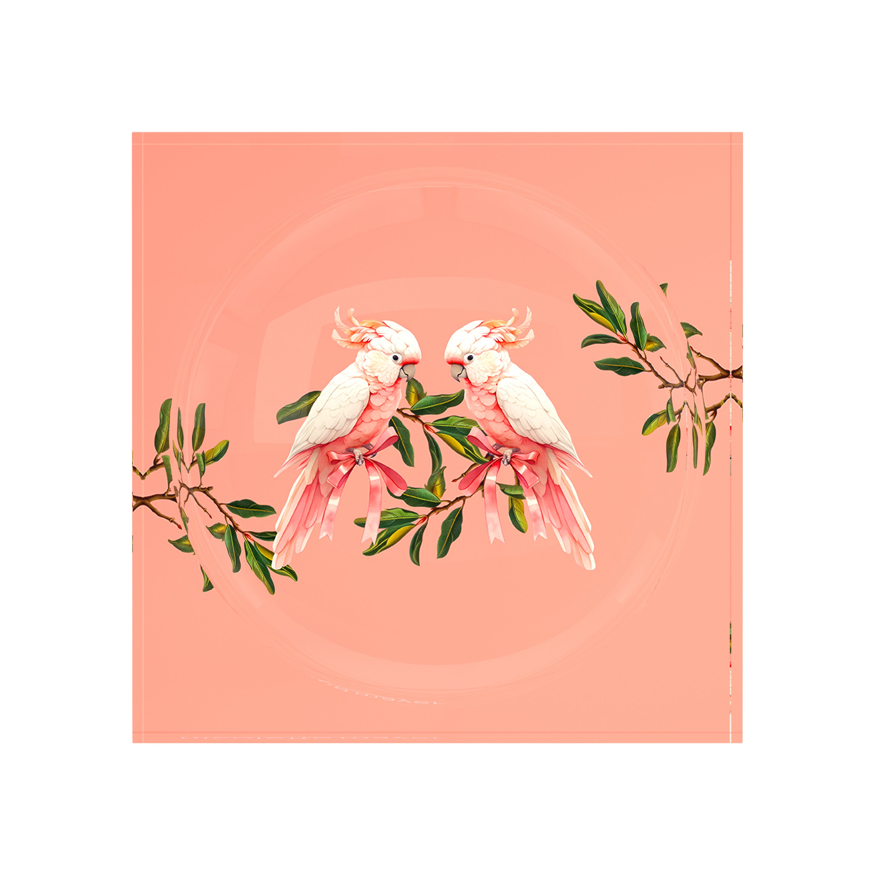 Cockatoo Paradiso Corallo  Acrylic Candy Catchall Dish