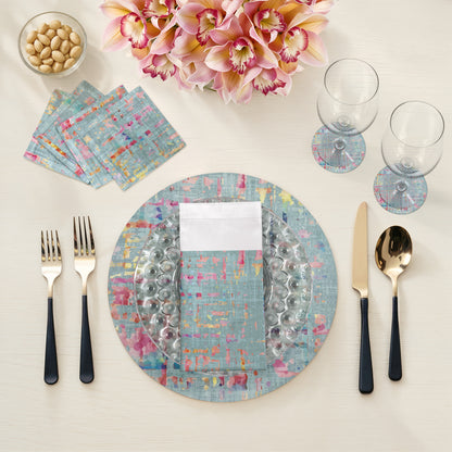 Sets de table ronds en galets Coco 16&quot;