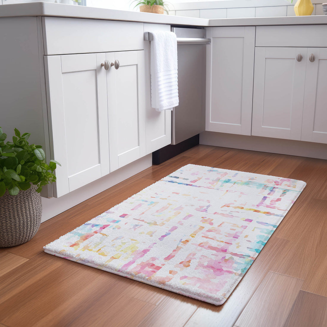 Coco Cream Cloud Rectangle Washable Rug
