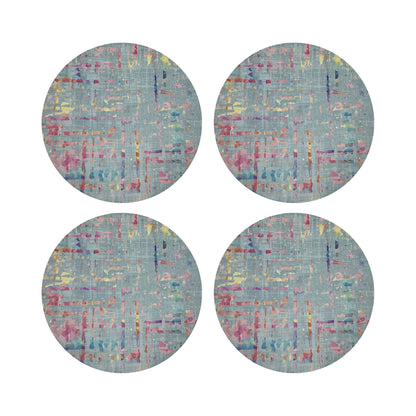 Coco Bleu 16&quot; Round Pebble Placemats, Set of 4 - nicolettemayer.com
