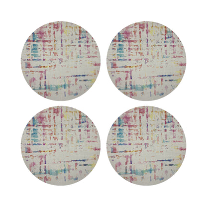 Coco Cream 16&quot; Round Pebble Placemats, Set of 4 - nicolettemayer.com
