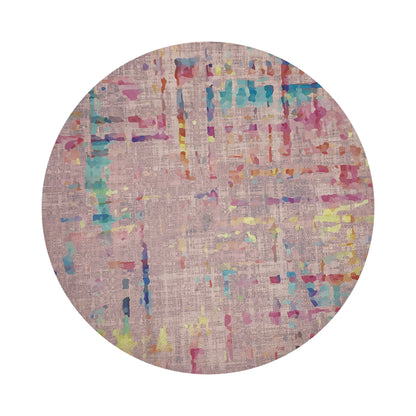 Coco Pink 16&quot; Round Pebble Placemats, Set of 4 - nicolettemayer.com
