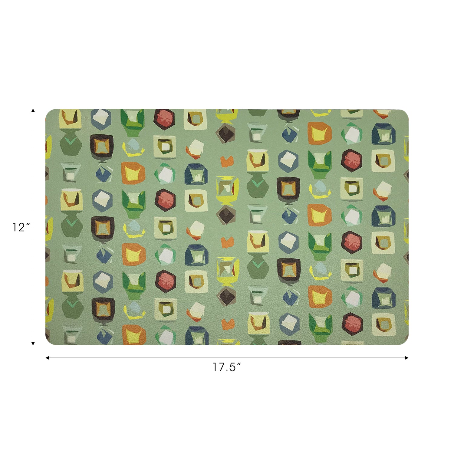 Sets de table rectangulaires en galets Color Pop 17,5 x 12 po