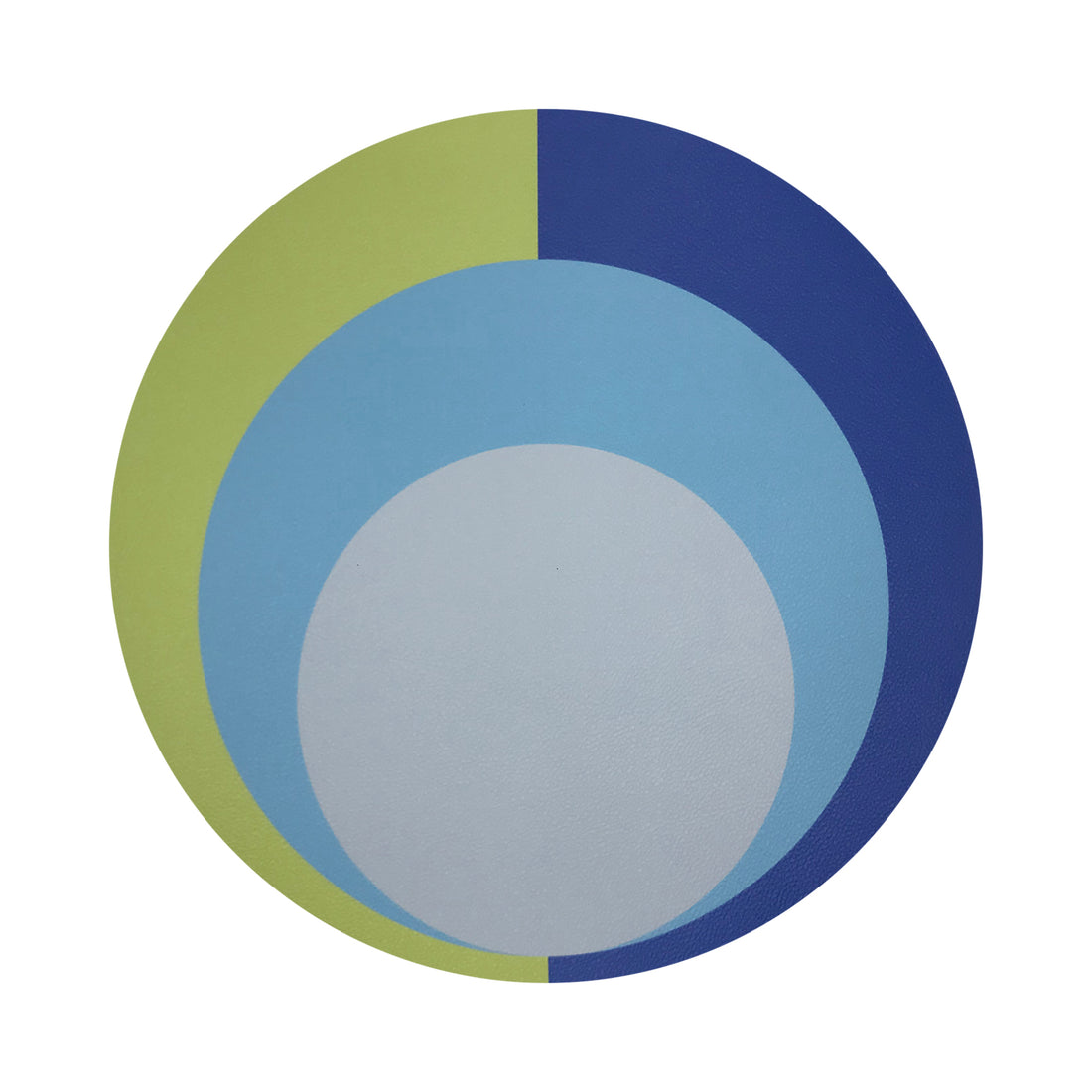 Colorblock Acid Green Blue 16 Round Pebble Placemat, Set Of 4 - nicolettemayer.com