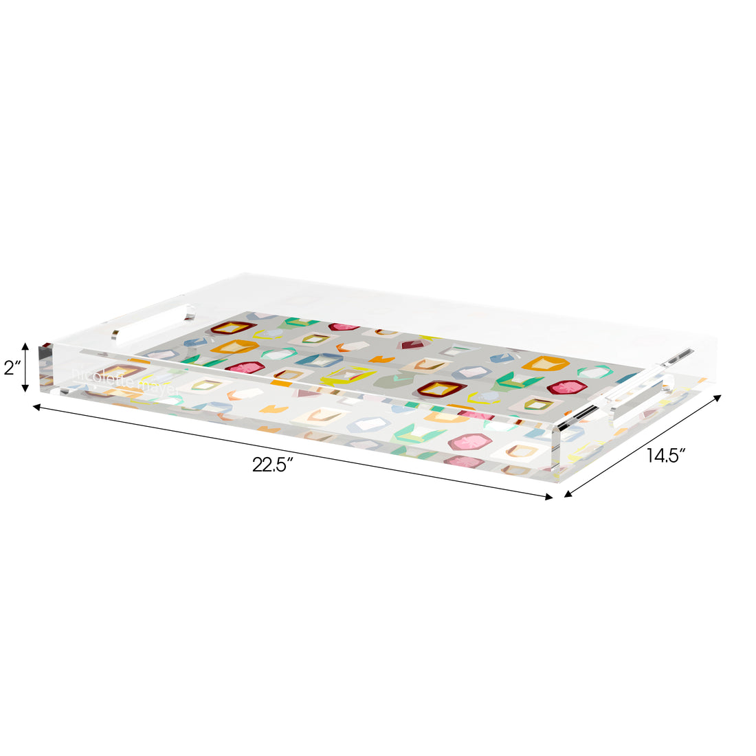 Colorpop Andre 22.5X14.5 Acrylic Tray - nicolettemayer.com
