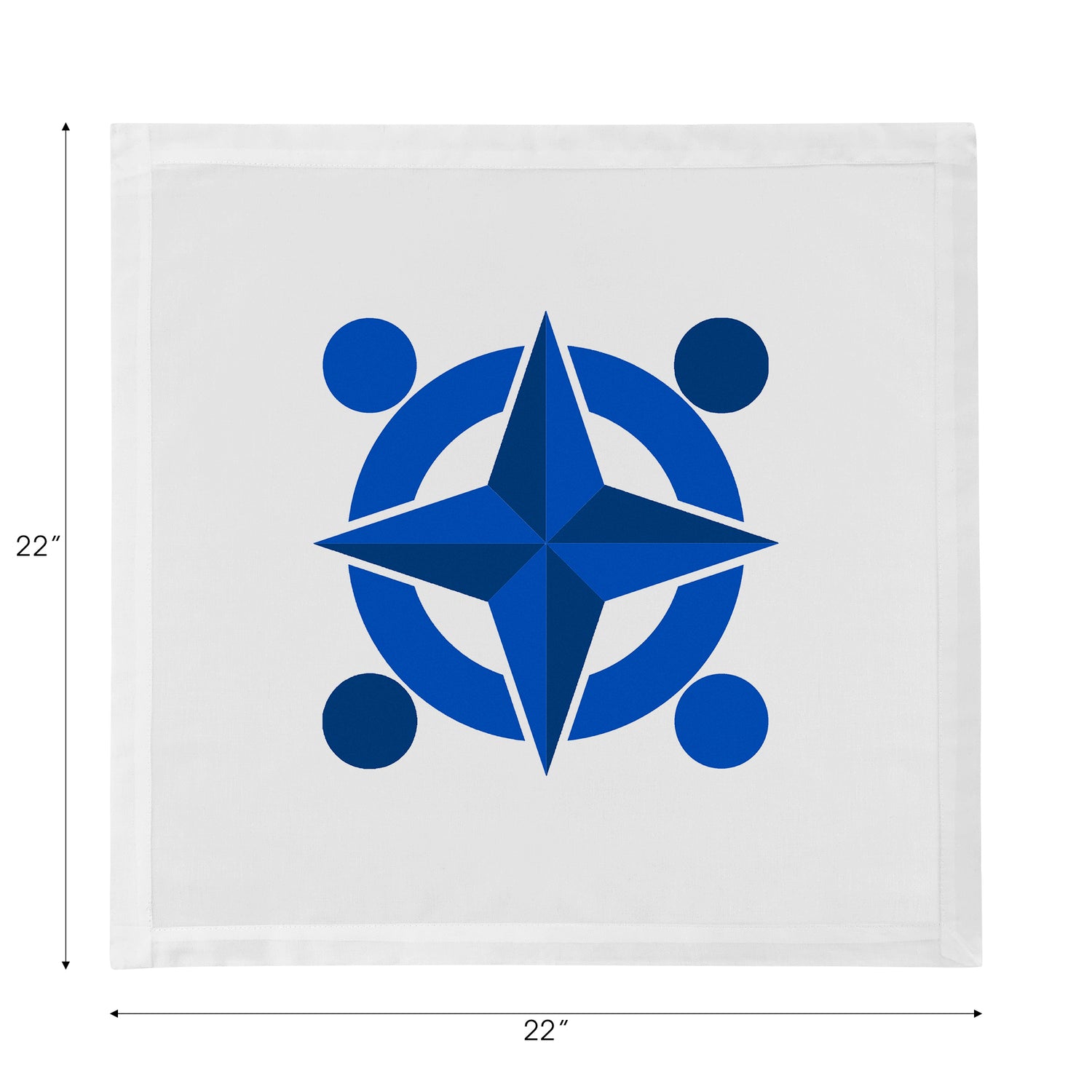 Sternbilder Kompass 22X22 Hohlsaum-Servietten, 4er-Set