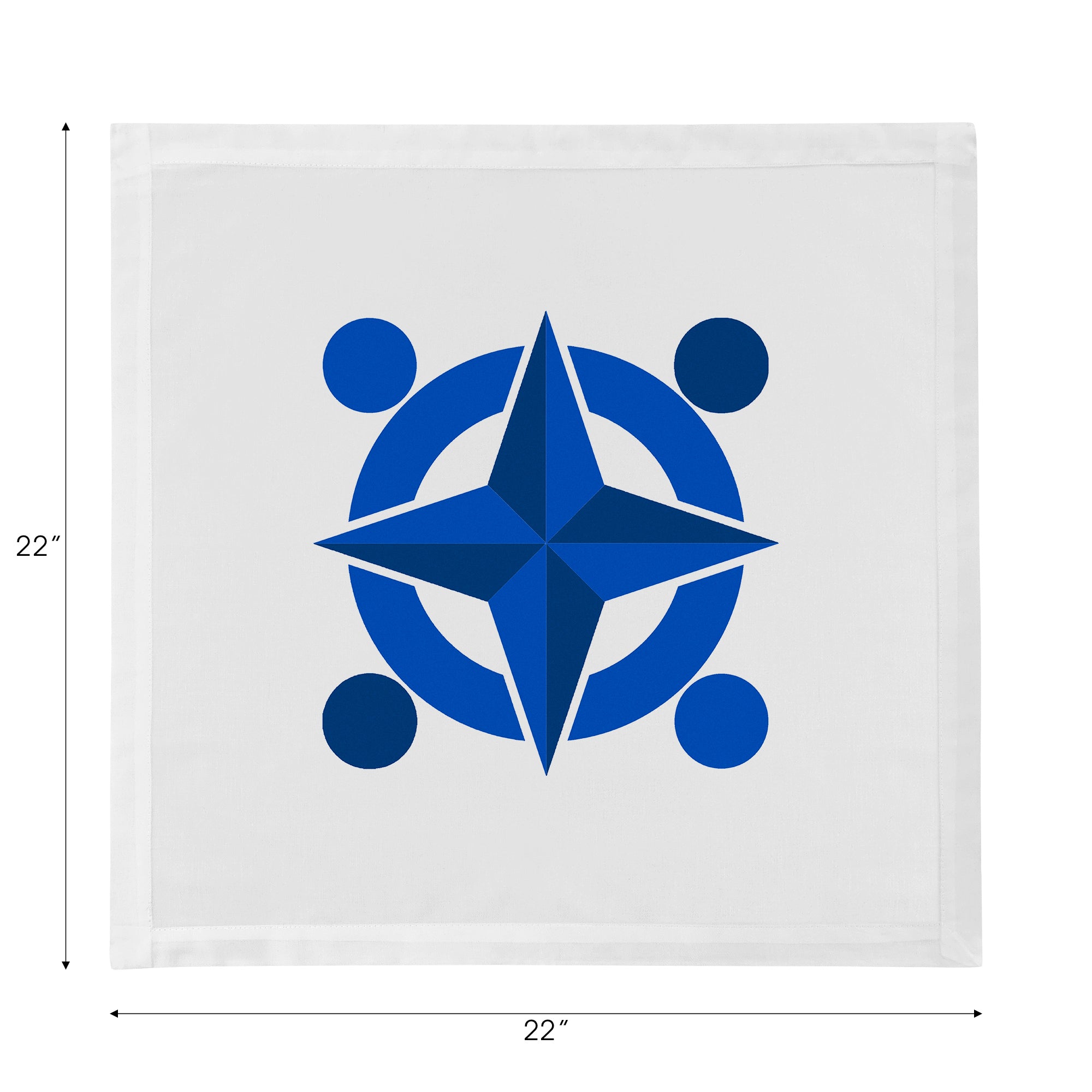 Sternbilder Kompass 22X22 Hohlsaum-Servietten, 4er-Set