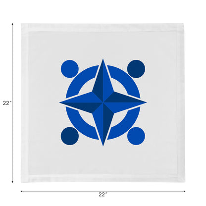 Sternbilder Kompass 22X22 Hohlsaum-Servietten, 4er-Set