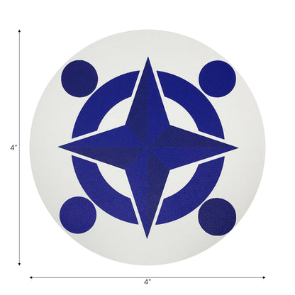 Constellations Compass Vegan Leather Round Coasters
