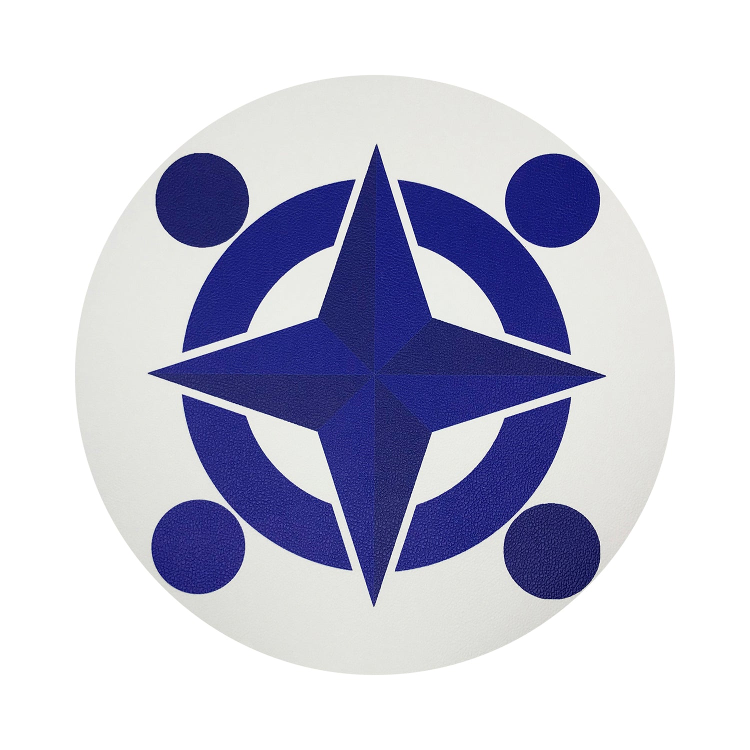 Constellations Compass Vegan Leather Round Coasters