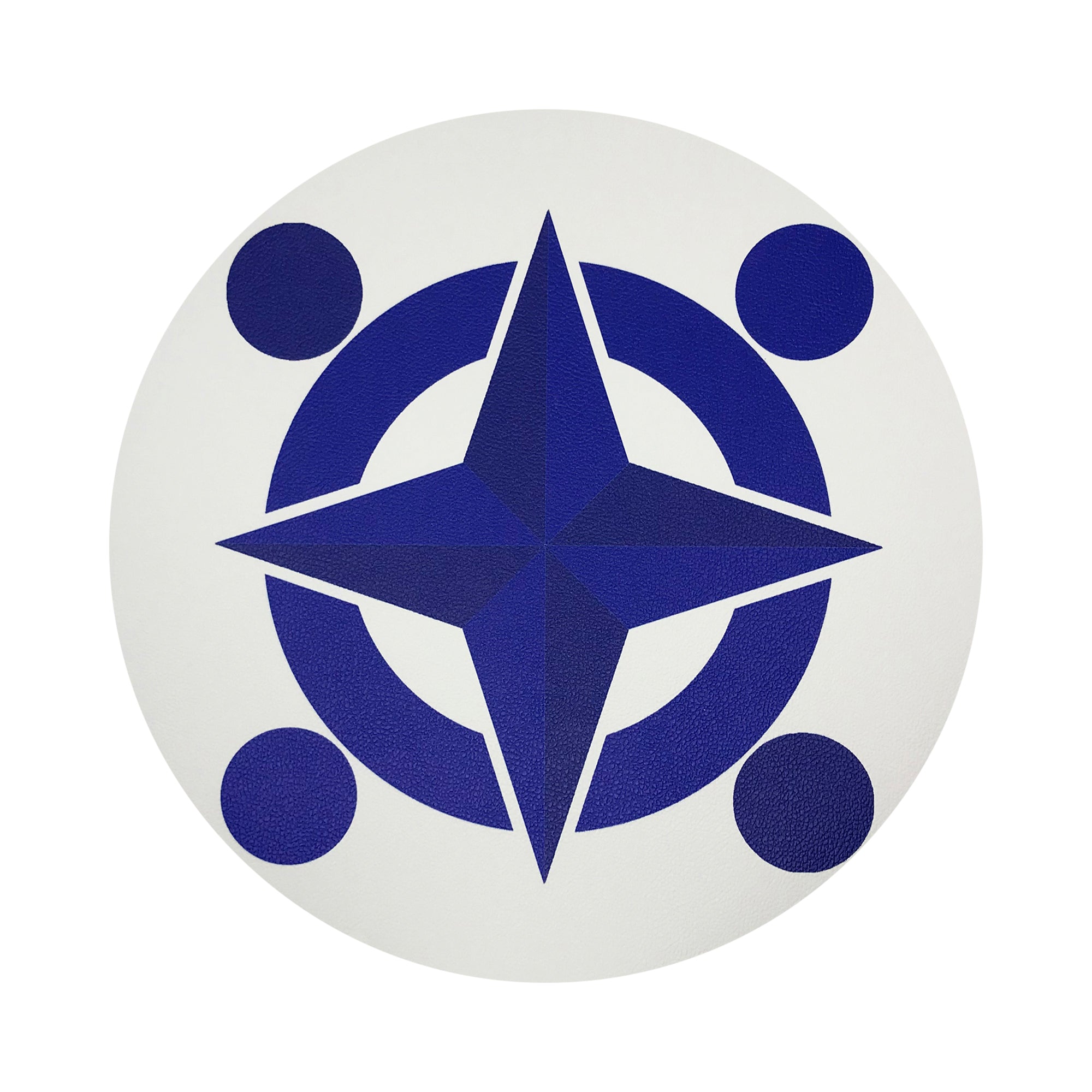 Constellations Compass Vegan Leather Round Coasters