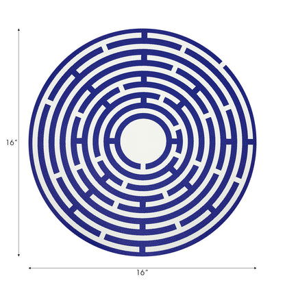 Set de table rond Constellations Maze 16 galets, lot de 4