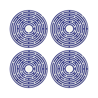 Constellations Maze 16 Round Pebble Placemat, Set Of 4 - nicolettemayer.com
