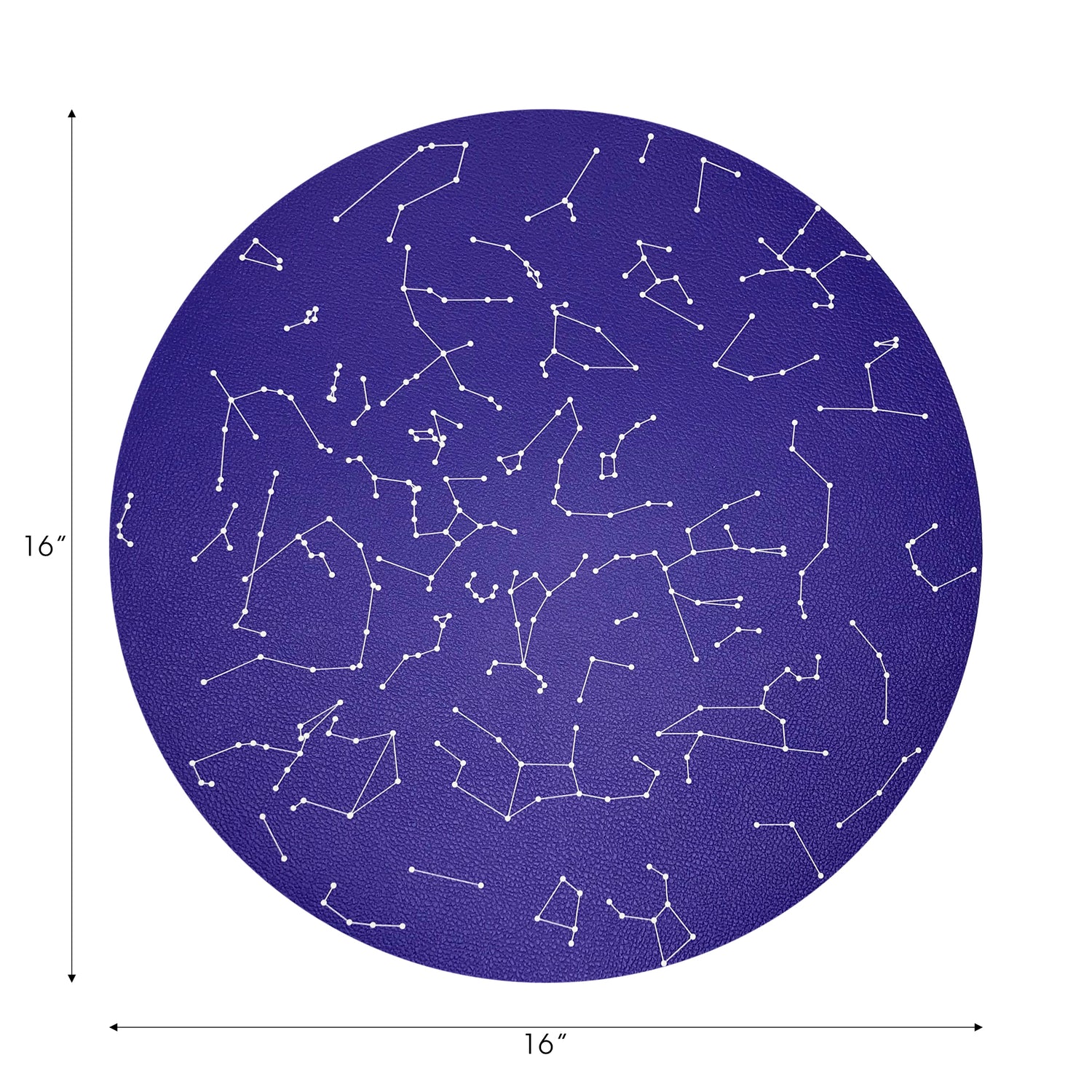 Set de table rond Constellations Stars 16 galets, lot de 4