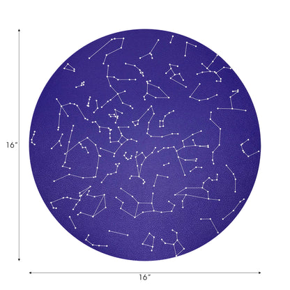 Set de table rond Constellations Stars 16 galets, lot de 4