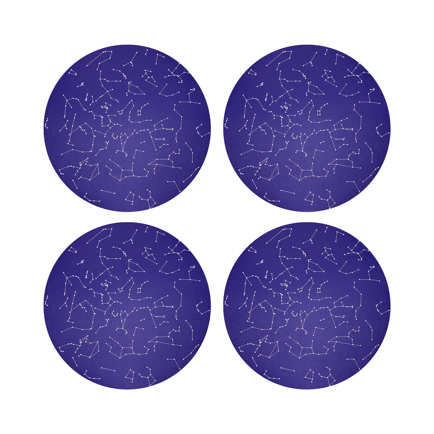 Constellations Stars 16 Round Pebble Placemat, Set Of 4 - nicolettemayer.com