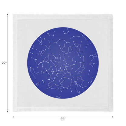 Constellations Stars Cotton Sateen Dinner Napkins - nicolettemayer.com