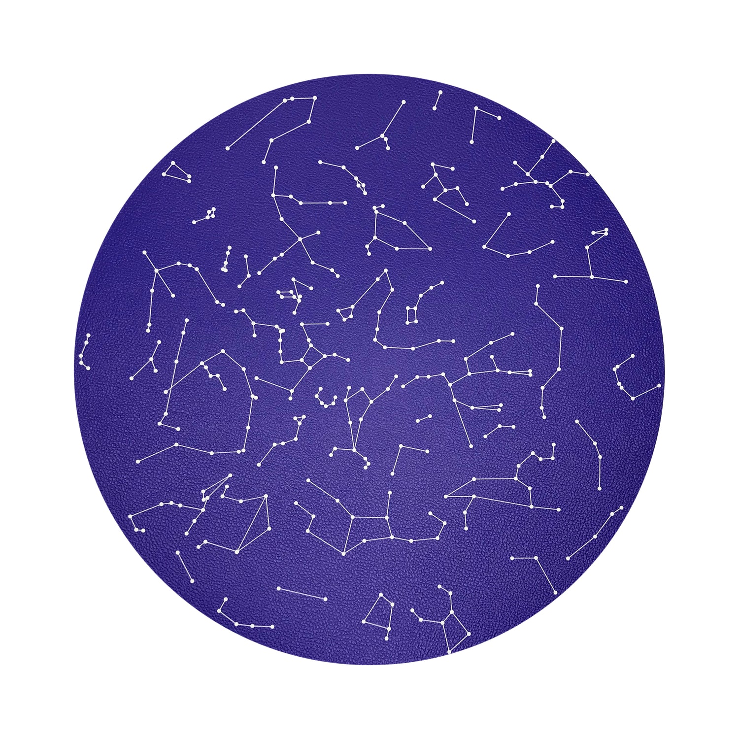 Constellations Stars Vegan Leather Round Coasters