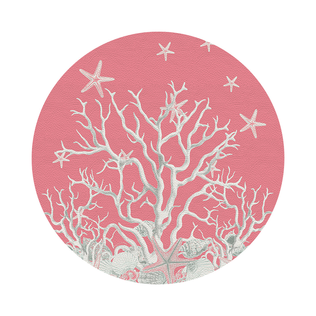 Coral Reef Pink 16 Round Pebble Placemat Set of 4 - nicolettemayer.com