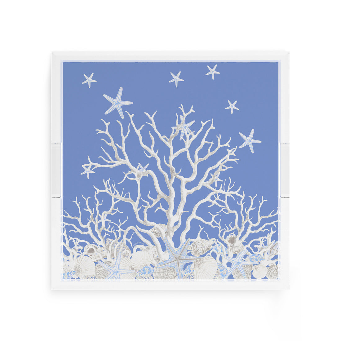 Coral Reef Blue 12X12 Acrylic Tray - nicolettemayer.com
