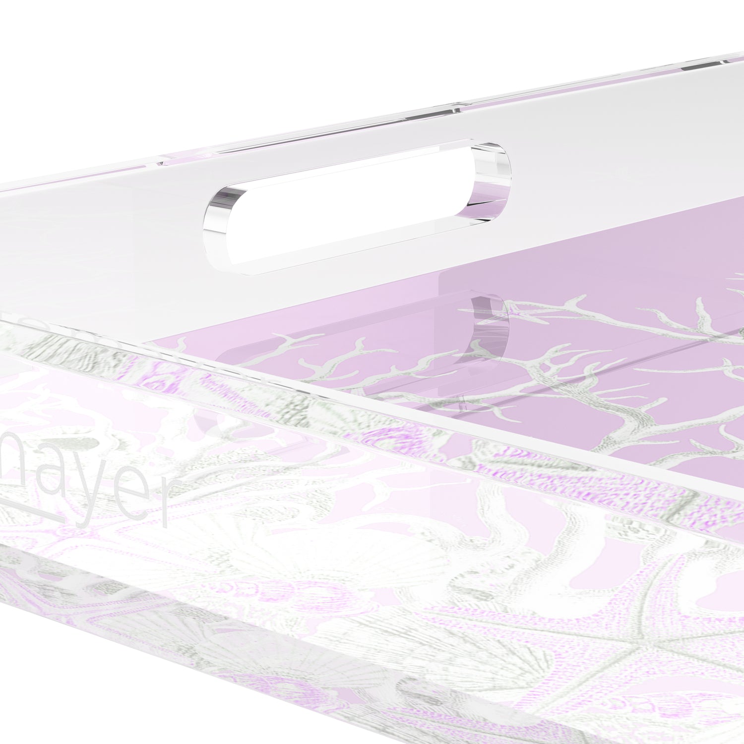 Coral Reef Lilac 12X12 Acrylic Tray - nicolettemayer.com
