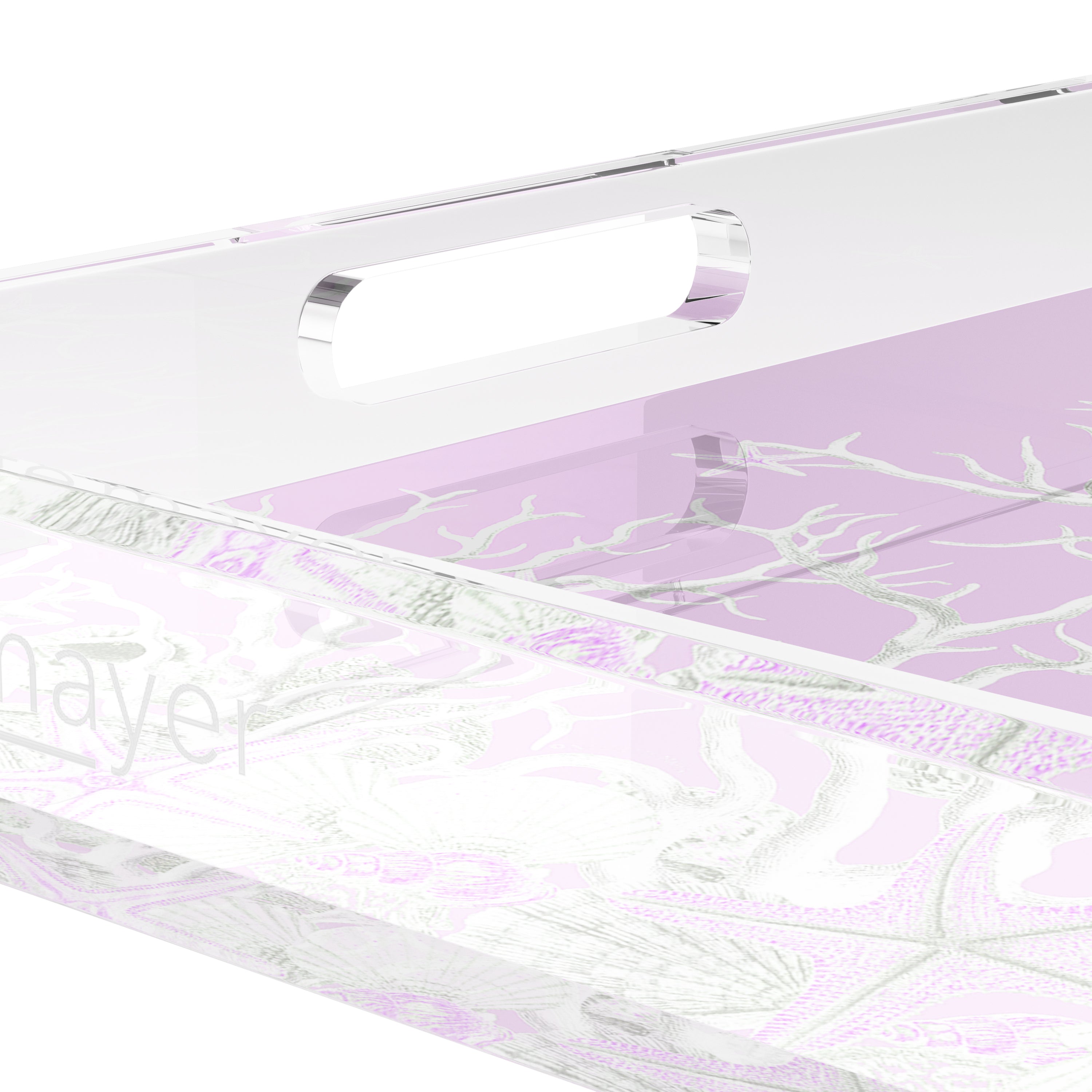Coral Reef Lilac 12X12 Acrylic Tray - nicolettemayer.com
