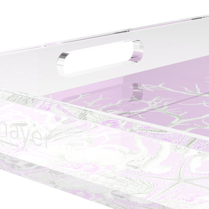 Coral Reef Lilac 12X12 Acrylic Tray - nicolettemayer.com
