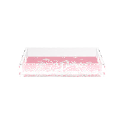 Coral Reef Pink 12X12 Acrylic Tray - nicolettemayer.com
