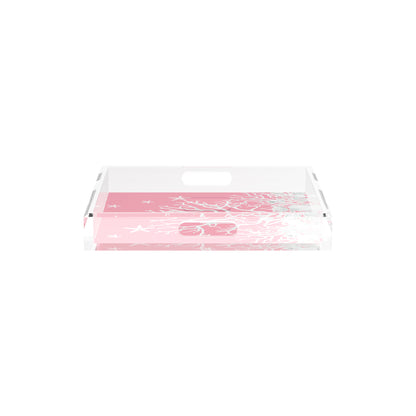 Coral Reef Pink 12X12 Acrylic Tray - nicolettemayer.com
