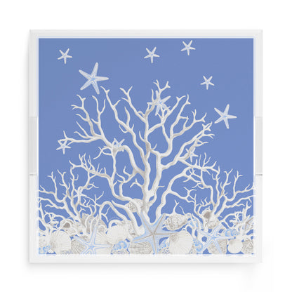 Coral Reef Blue 15X15 Acrylic Tray - nicolettemayer.com
