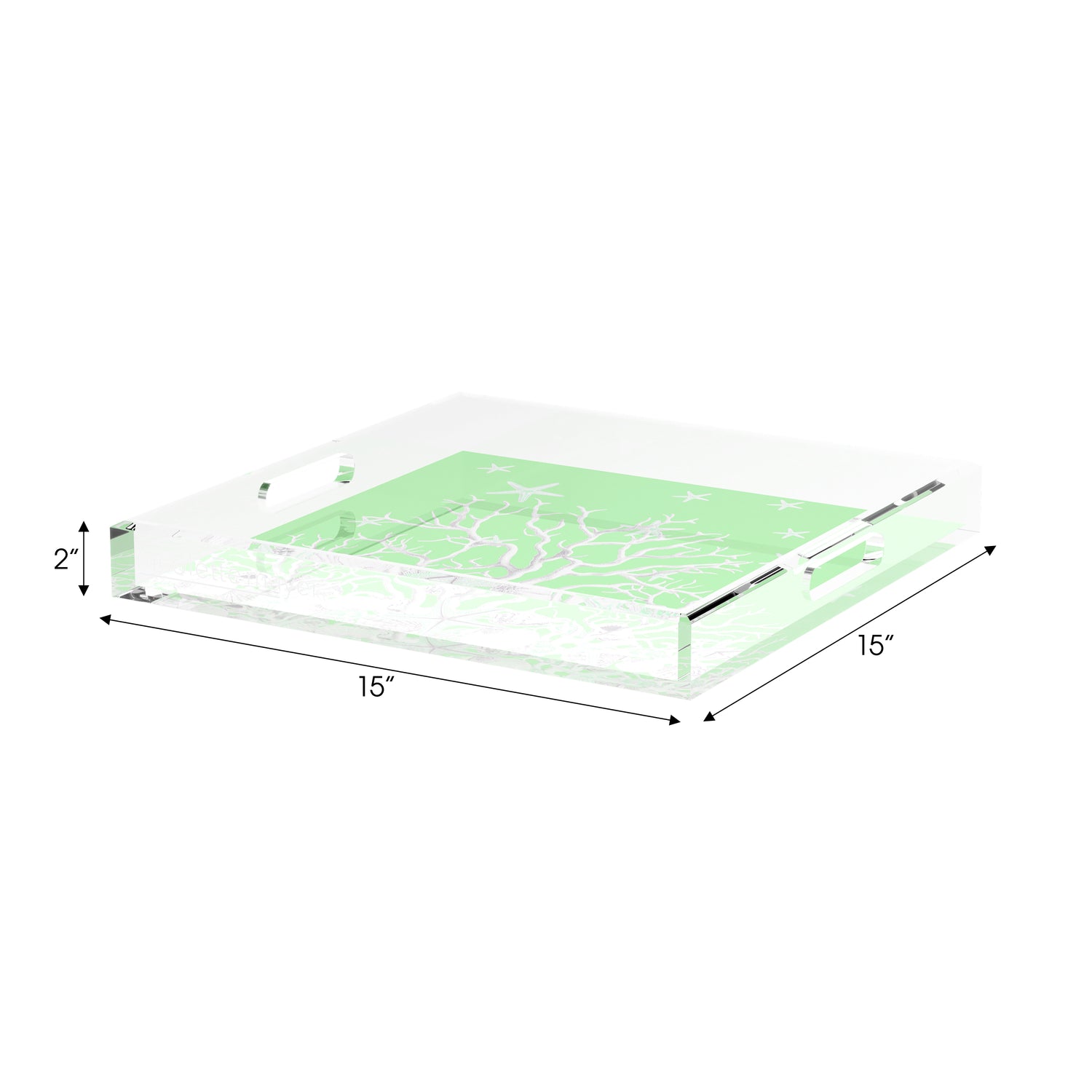 Coral Reef Colony 15X15 Acrylic Tray - nicolettemayer.com
