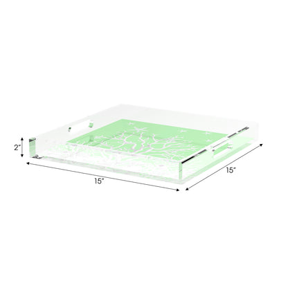 Coral Reef Colony 15X15 Acrylic Tray - nicolettemayer.com
