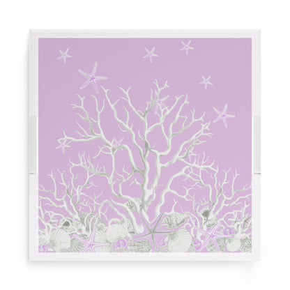 Coral Reef Lilac 15X15 Acrylic Tray - nicolettemayer.com
