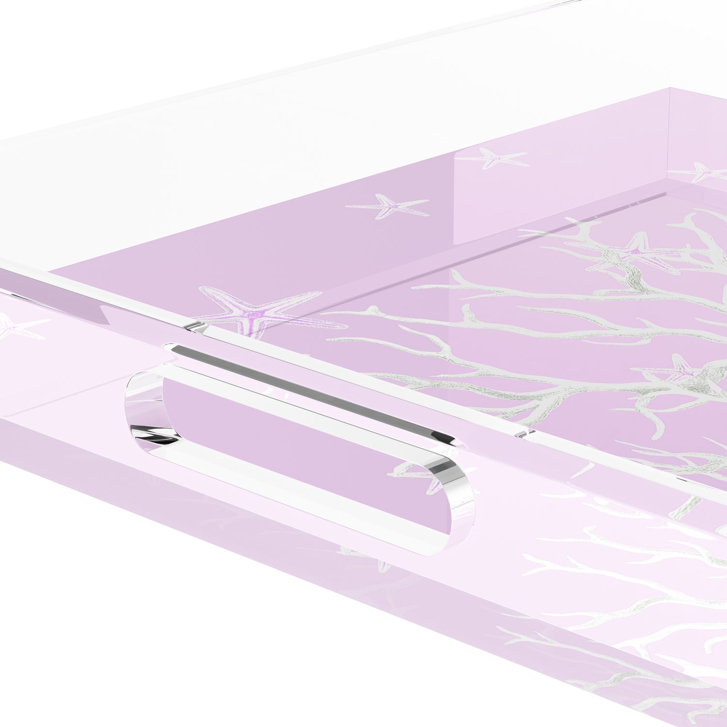 Coral Reef Lilac 15X15 Acrylic Tray - nicolettemayer.com
