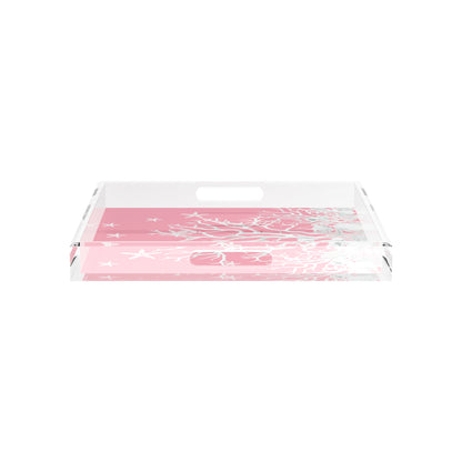 Coral Reef Pink 15X15 Acrylic Tray - nicolettemayer.com
