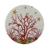 Coral Reef White Red Round Beaded Placemat Smooth - nicolettemayer.com