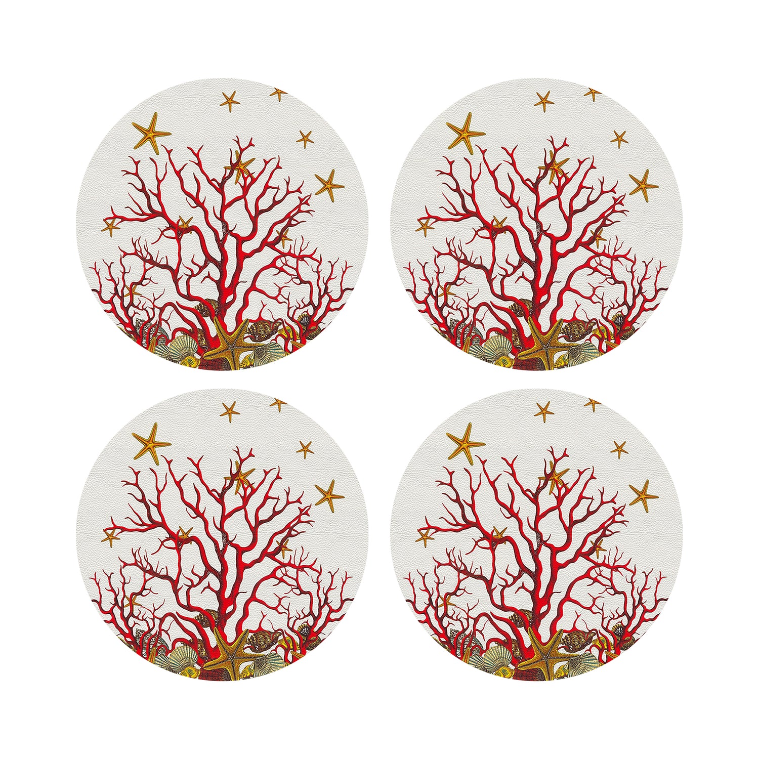 Coral Reef 17&quot; Rechteckige Kieselstein-Tischsets