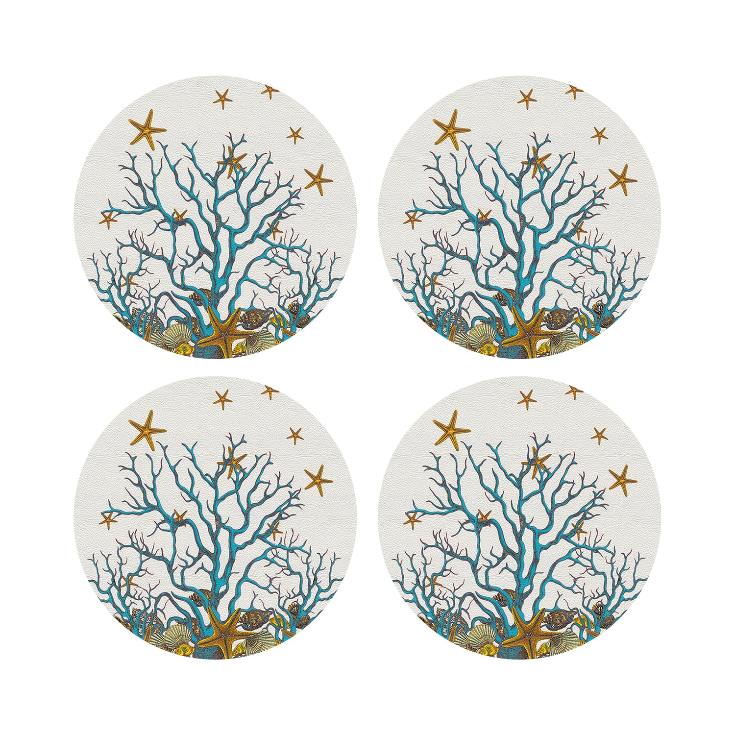 Coral Reef 17&quot; Rechteckige Kieselstein-Tischsets