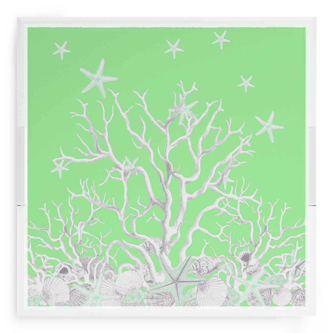 Coral Reef Colony 18X18 Acrylic Tray - nicolettemayer.com
