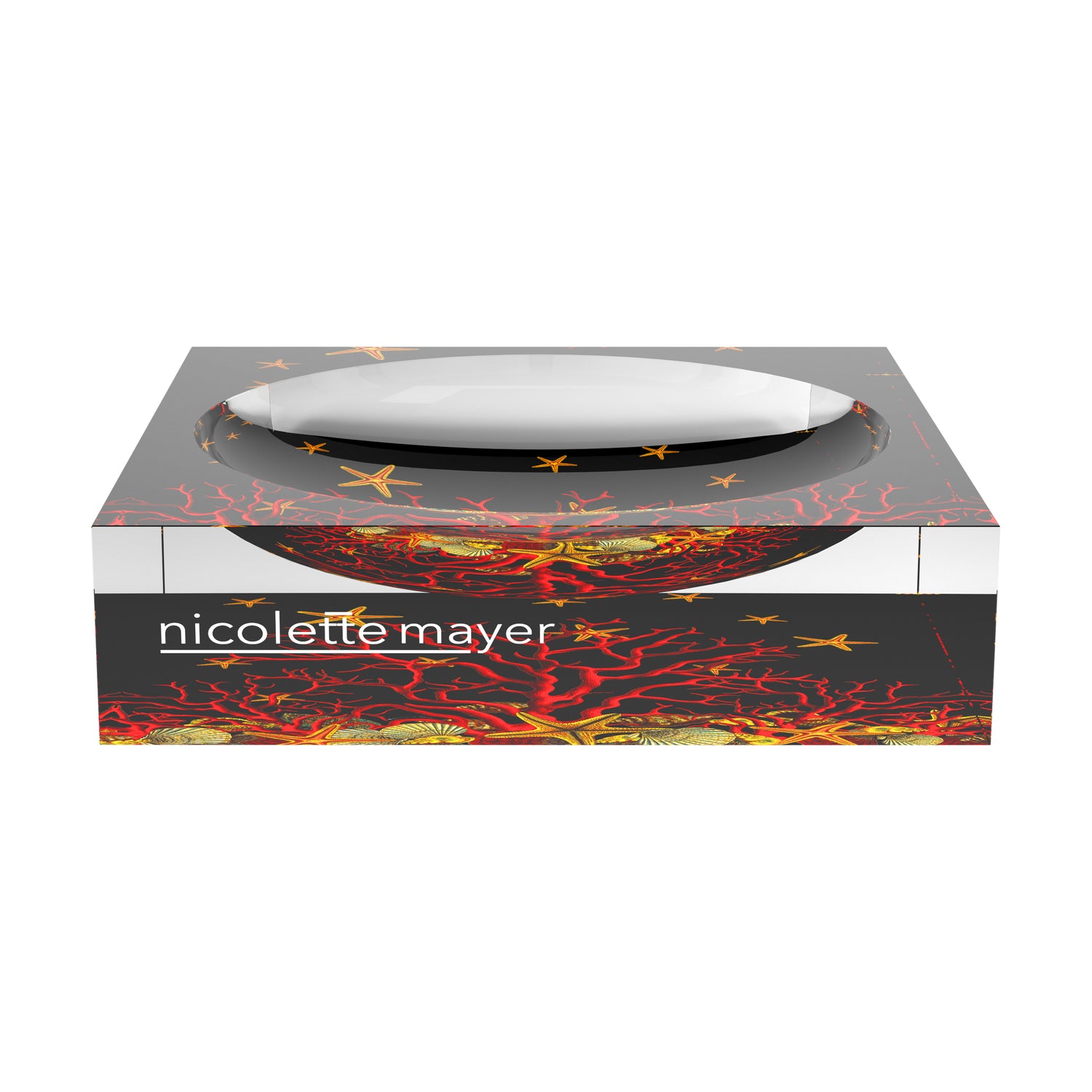 Coral Reef Black Acrylic Candy Catchall Dish