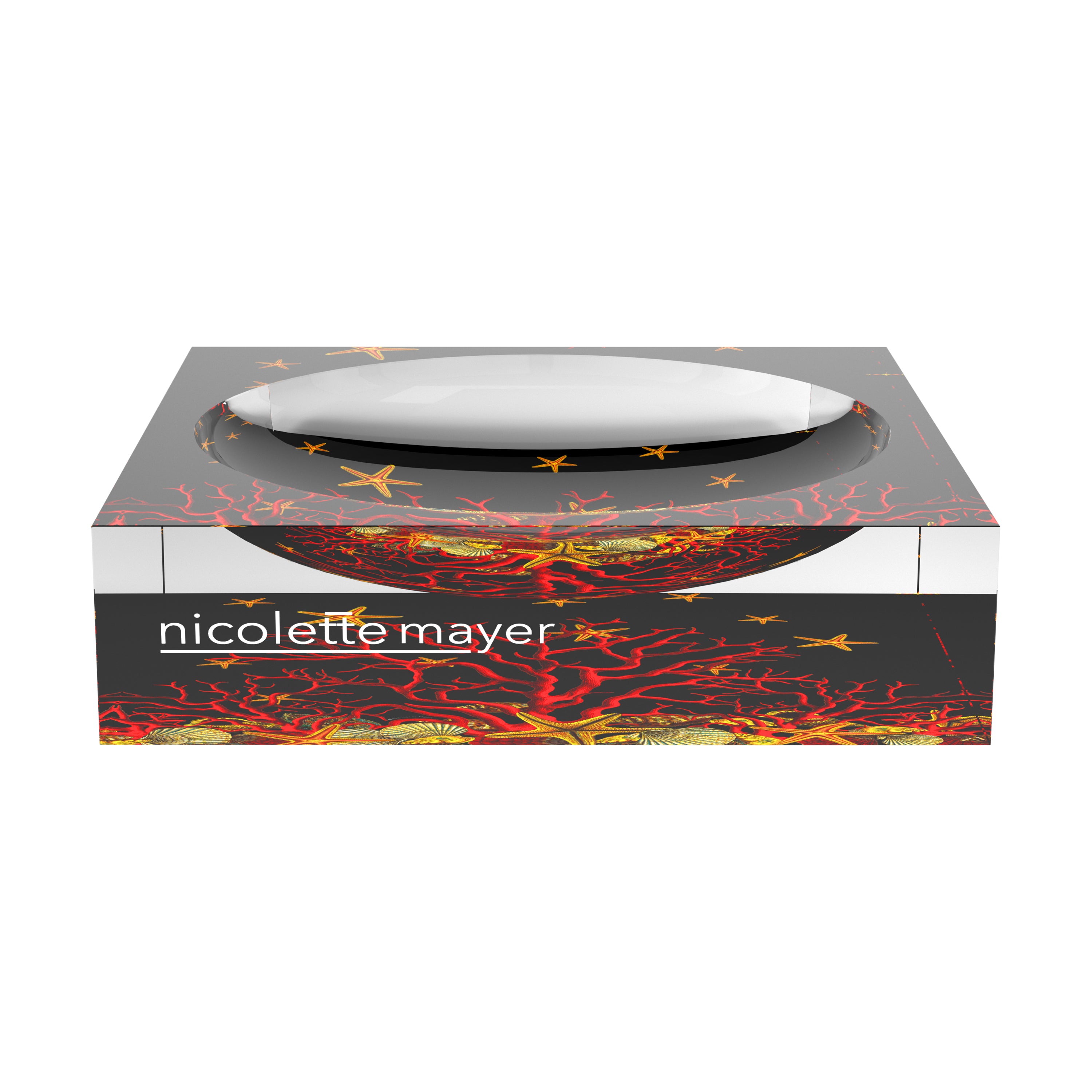 Coral Reef Black Acrylic Candy Catchall Dish