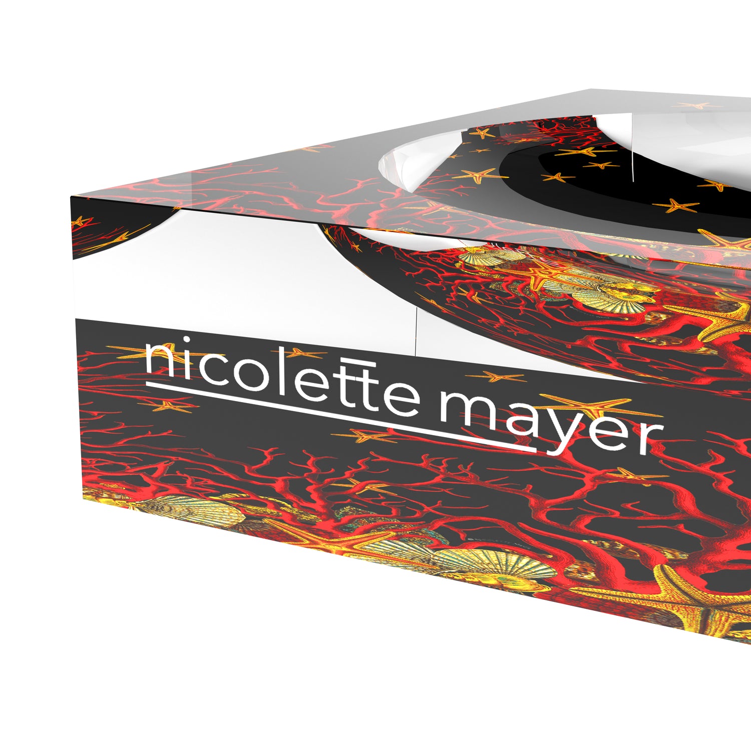 Coral Reef Black Acrylic Candy Catchall Dish