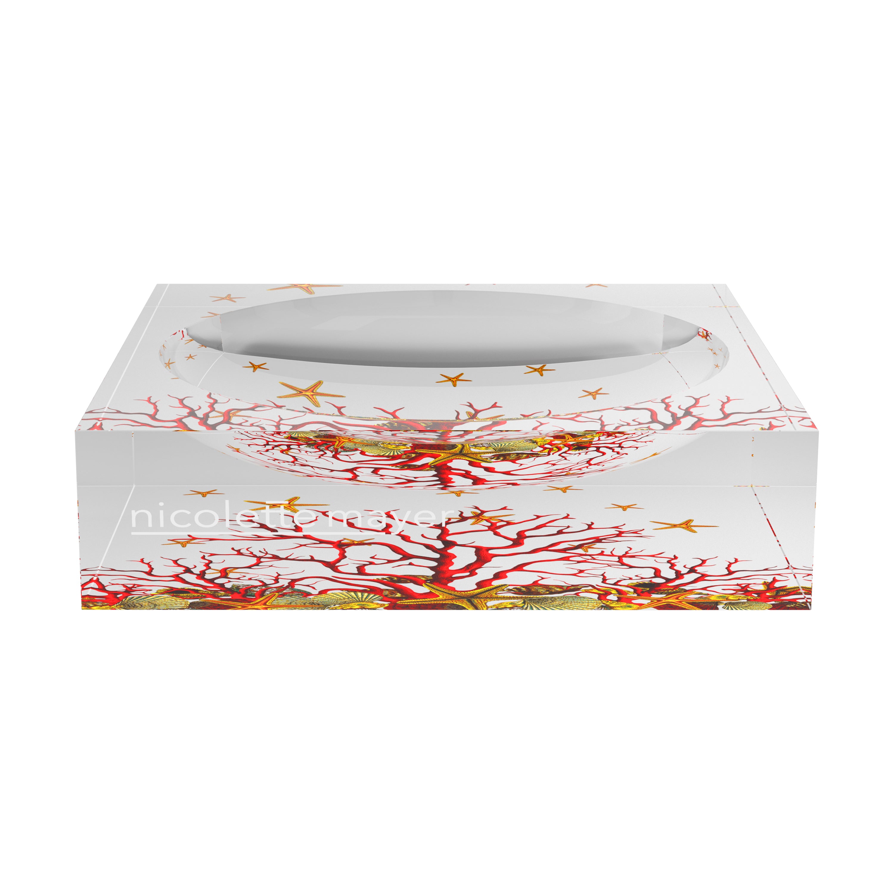 Coral Reef Red Acrylic Candy Catchall Dish