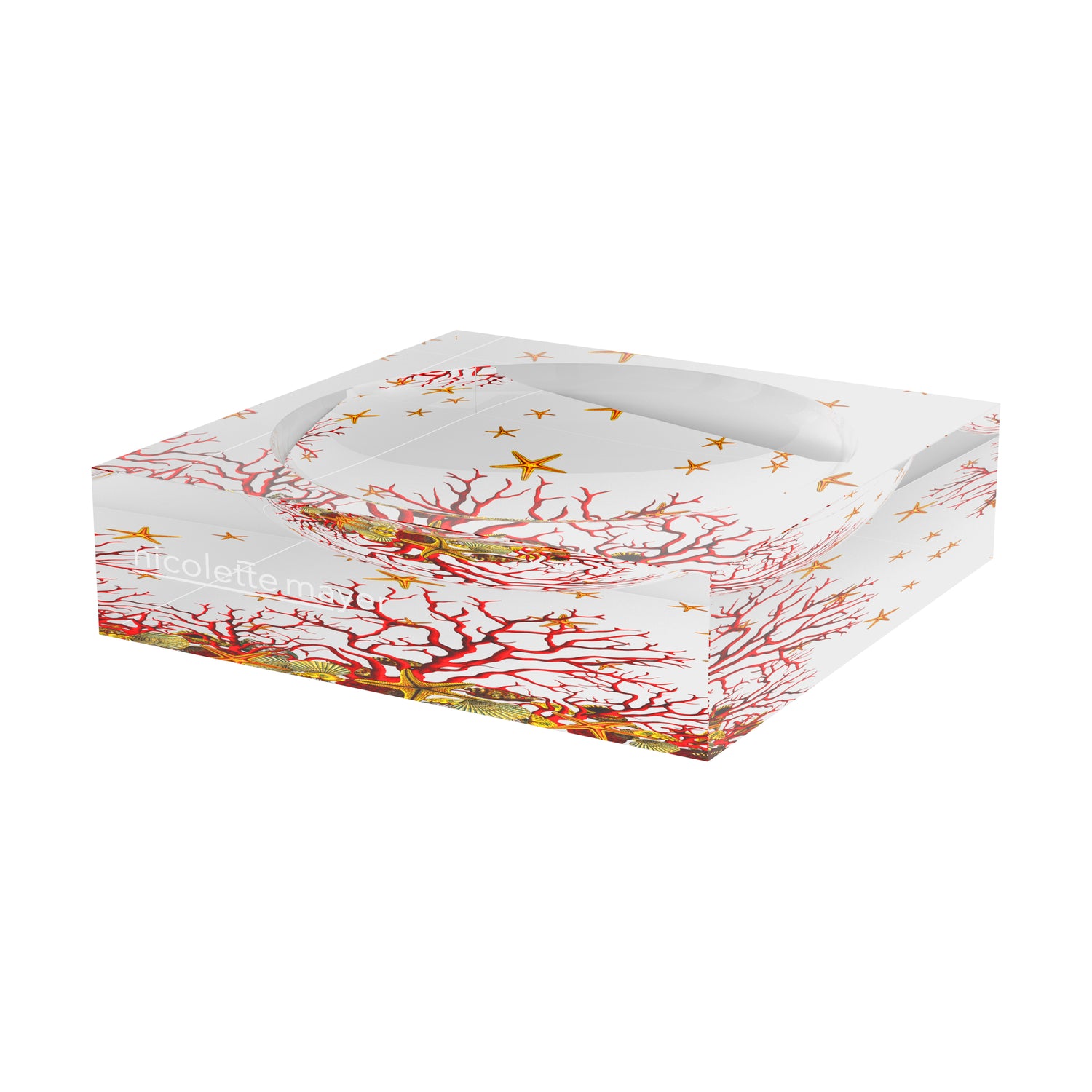 Coral Reef Red Acrylic Candy Catchall Dish