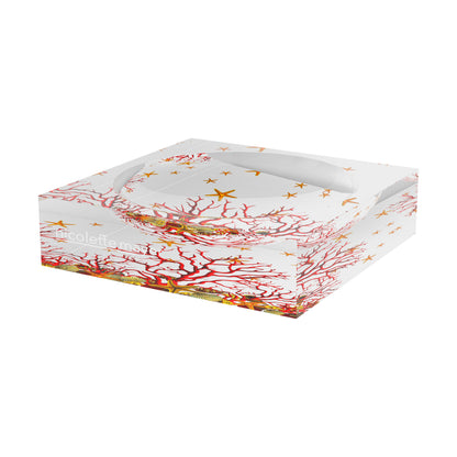 Coral Reef Red Acrylic Candy Catchall Dish